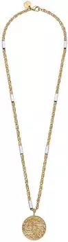 PURELEI Palm Coin Kette, Edelstahl, bicolor, Herren (55-60cm)