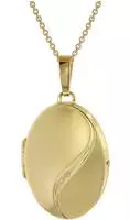trendor 39660 Halskette mit Medaillon-Anh&auml;nger Silber 925 gold plattiert