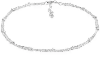 Elli Fu&szlig;kette mit Kugeln, 925 Silber, Damen, Gr. 22 (41282664-22)