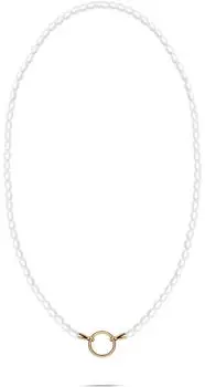 Tamaris Charms Halskette Edelstahl, Glasperlen, verstellbar bis 45cm