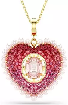 Swarovski Idyllia Anh&auml;nger Herz, rosa, verschiedene Schliffe, goldplattiert (5742958)