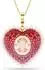 Swarovski Idyllia Anhänger Herz, rosa, verschiedene Schliffe, goldplattiert (5742958)