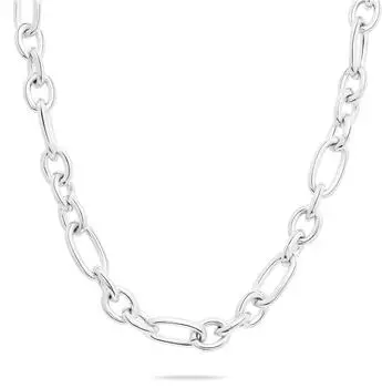 Tamaris Chunky Glieder-Halskette Edelstahl, silber, Damen