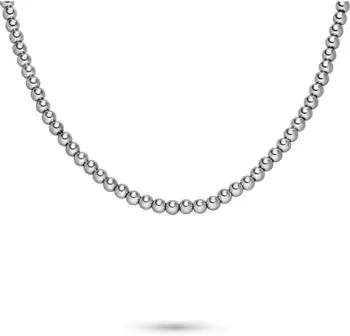 s.Oliver The Steel Ball Halskette, Edelstahl, silber, Damen (87273511-0)
