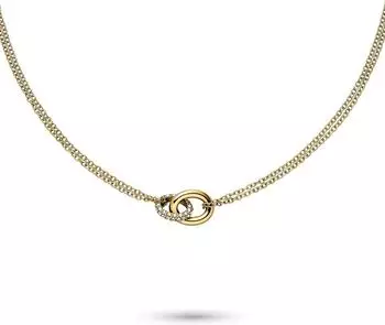 s.Oliver The Daily Spark Halskette mit Anh&auml;nger, Edelstahl, gelbgold, Zirkonia (39567504)