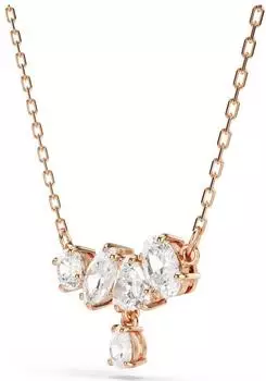 Swarovski Mesmera Halskette, verschiedene Schliffe, weiß, 18K roségoldbeschichtet (5747996)