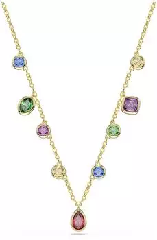 Swarovski Imber Halskette, verschiedene Schliffe, mehrfarbig, 18K vergoldet (5753274)
