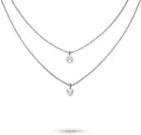 s.Oliver Ketten-Set "Schmuck Geschenk Edelstahl Halskette The Double Row, Herz" mit