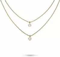 s.Oliver Ketten-Set "Schmuck Geschenk Edelstahl Halskette The Double Row, Herz" mit
