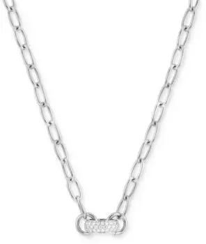 Tom Tailor Kette mit Anh&auml;nger, Edelstahl, kristallwei&szlig;, Damen (88113418-0)