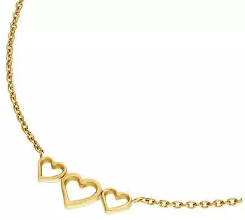 Boccia Damencollier Titan goldfarben mit Herzen (08107-02)
