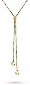 Tamaris Lange Halskette mit Slider und Herzen, Edelstahl, 80cm (TJ-0842-N-80)