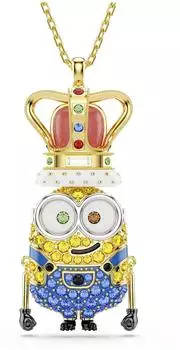 Swarovski Minions King Bob Anh&auml;nger, Pav&eacute;, mehrfarbig, 18K vergoldet (5743385)