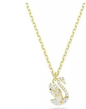 Swarovski Swan Anh&auml;nger, verschiedene Schliffe, wei&szlig;, 18K vergoldet (5754626)