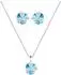 Elli Kristallkette + Ohrstecker Set Herz blau (0901641713)