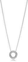 Pandora 397436CZ Damen-Halskette Silber 925 Collier Herzen