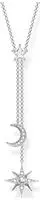 THOMAS SABO Kette mit Anh&auml;nger "Stern & Mond silber" mit Zirkonia (synth.)