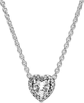 Pandora Erhabenes Herz Halskette Sterling-Silber