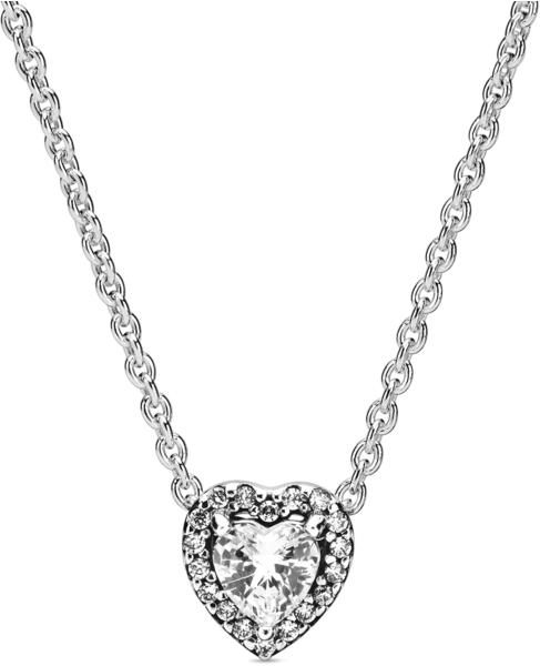 Pandora Erhabenes Herz Halskette Sterling-Silber