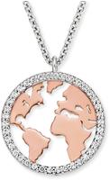 Engelsrufer Kette mit Anh&auml;nger "WELT BICOLOR" mit Zirkonia (synth.)