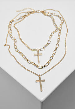Urban Classics Layering Cross Necklace One Size (TB4196-00109-0050) gold