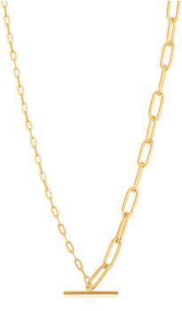 Ania Haie Gold Mixed Link T-bar Kette (N021-02G)