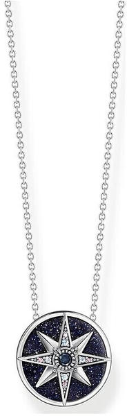 Thomas Sabo Royalty Necklace Star with Stones silver