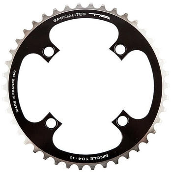 T+A TA Kettenblatt Single, 4-Arm, 104 mm Lochkreis schwarz 38 Zähne