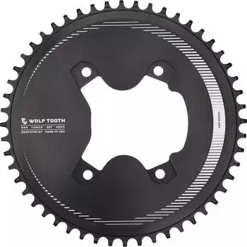 Wolf Tooth Components 110 BCD Asymmetric 4-Arm Kettenblatt Shimano GRX für HG+ 12-fach Kette schwarz
