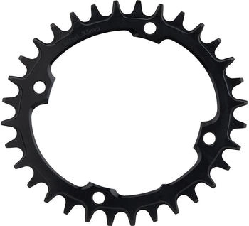 Garbaruk Kettenblatt Oval 104 mm Lochkreis 1-fach black 34 Zähne