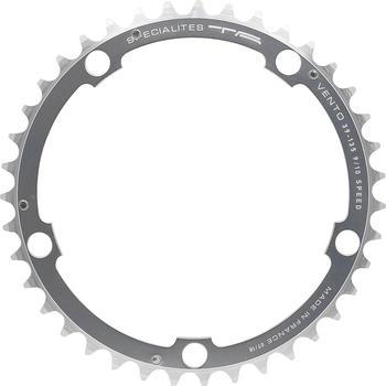 T+A TA Kettenblatt Vento, Campagnolo 10-fach, 5-Arm, Mitte, 135 mm Lochkreis silber 39 Zähne