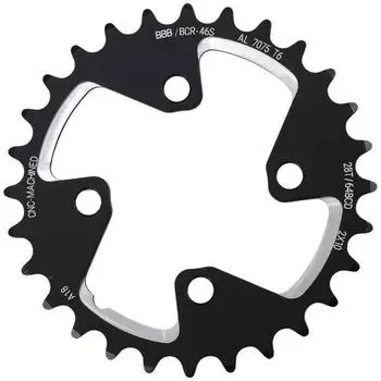 BBB Shimano Xt Bcr-46s 64 Bcd Kettenblatt 24t Black