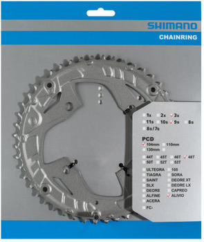 Shimano Alivio FC-T4010 Chainring 9-fach silver 48T