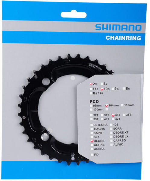 Shimano Deore FC-M617 Chainring 10-fach black 38T