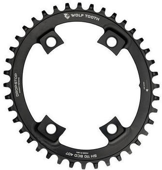 Wolf Tooth Components Elliptisches Chainring Aysmmetrisch 4-Loch Ø110mm BCD black 42T