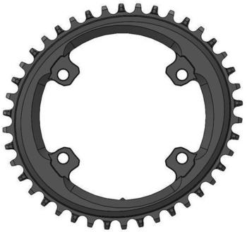 Wolf Tooth Components Elliptisches Chainring 4-Loch Ø110mm BCD GRX black 42T