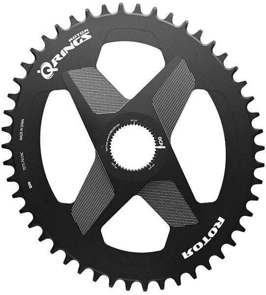 Rotor Q-rings Direct Mount Oval Chainring Black (54)