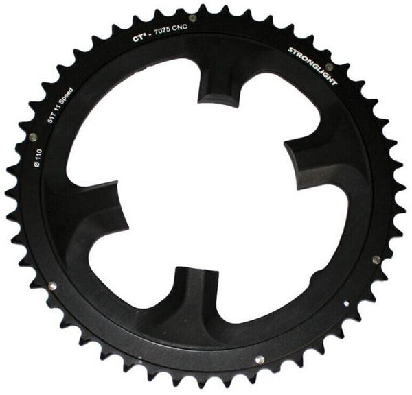 Stronglight Compatible Durace Di2 110 Bcd Chainring Black (53)
