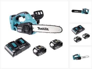 Makita DUC 302 PF2 (mit 2 x Akku BL 1830 B + DC 18 RD Ladegerät )