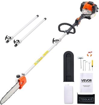 VEVOR Benzin-Hochentaster 25ccm 2-Takt mit 2,12–3,62 m ausziehbarer Stange