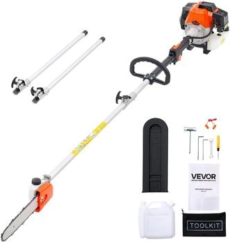 VEVOR Benzin-Hochentaster 43ccm 2-Takt mit 2,08–3,58 m ausziehbarer Stange