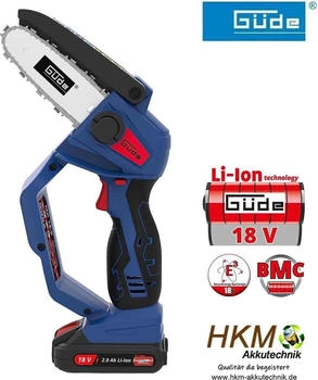 Güde MK 18-201- 18V mit Akku 2.0 Ah & Ladegerät E³ Akkusystem