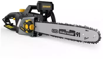 Dovaman Elektro- 2400W Werkzeugloses Ein-Schritt-Spannen 40cm Schiene und 2 Ketten Gelb