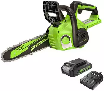 Greenworks 24V Akku Kettensäge 30cm POWERALL 24V GEN2 Set mit Akku & Ladegerät
