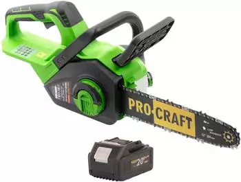 PROCRAFT PKA38 Akku Kettens&auml;ge 20 V 304 mm Brushless + 1x Akku 4,0 Ah ohne Ladeger&auml;t