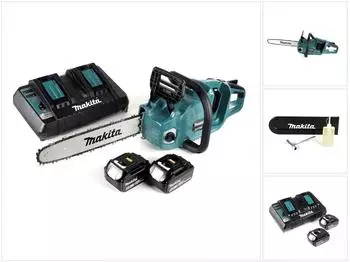 Makita DUC 355 PG2 Akku-Kettens&auml;ge 36V Brushless 35cm, 2x 6,0Ah + Doppelladeger&auml;t (DUC355PG2)