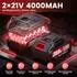 Bundviel DJ2602 Red + 2 x 4 Ah