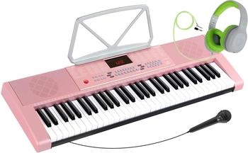 McGrey LK-6120-MIC PINK Keyboard KKH-10 pink mit Mikrofon & Kinderkopfhörer Set