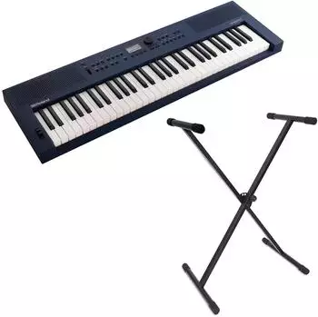 Roland GO:Keys 3 Keyboard midnight blue mit Keyboardständer (gokeys3mu-ks012)