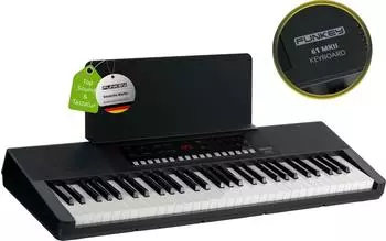Funkey 61 MKII Keyboard 61 Tasten, 300 Sounds & Rhythmen, schwarz (61 MKII)